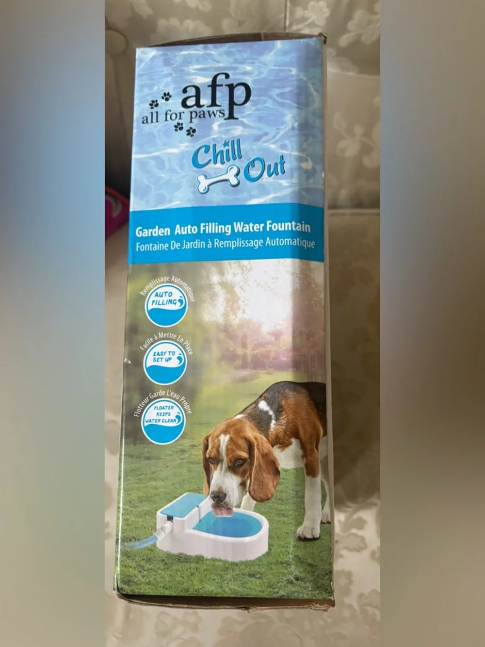 NEW Chill Out Outside Auto-Filling Dog Water Fountain Garden Hose Connecting